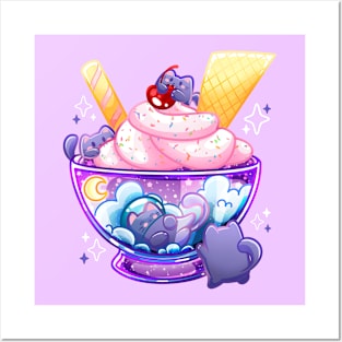 Cosmic Cat Ice Cream Posters and Art